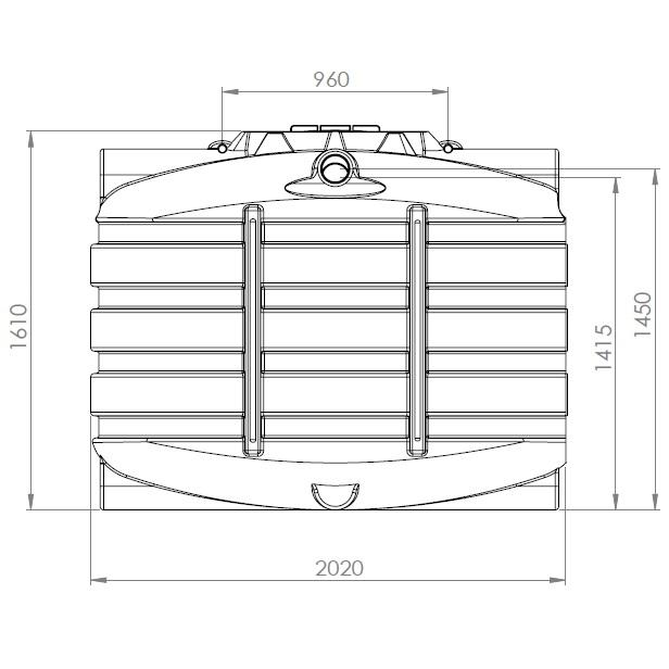Pvc septiek 3300 L rond
