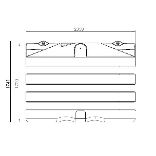 Pvc septiek 5000 L rond