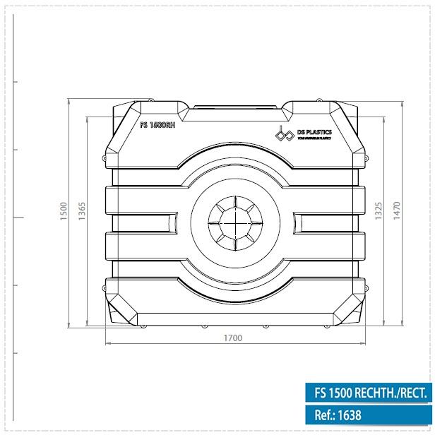Pvc septiek 1500 L RH