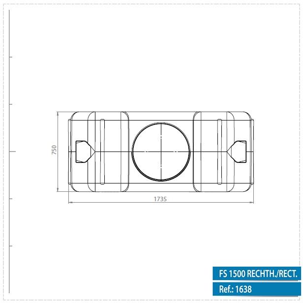 Pvc septiek 1500 L RH