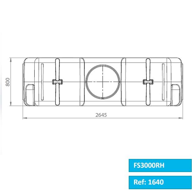 Pvc septiek 3000 L RH