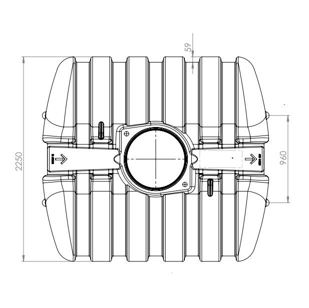 Pvc platte regenwaterput Easy Rain 5000 L