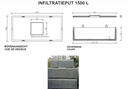 Infiltratieput 1500 L 2.40m/1.20m/0.80m poreuze beton