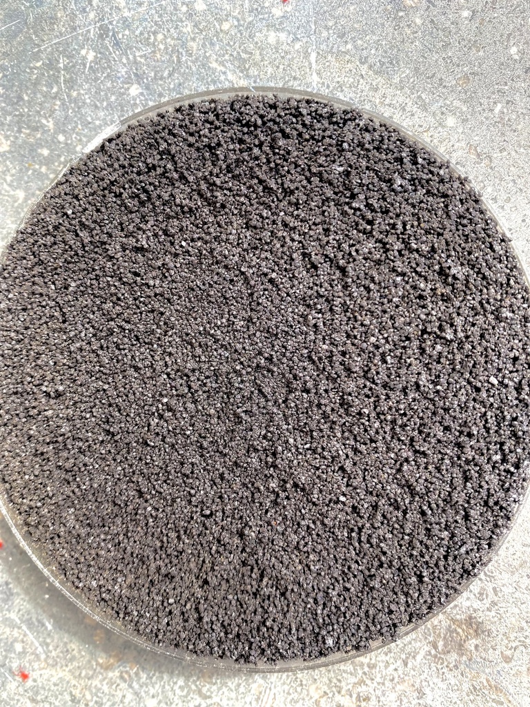 Kwartszand zwart 25 kg. 0,3 tot0,8 mm