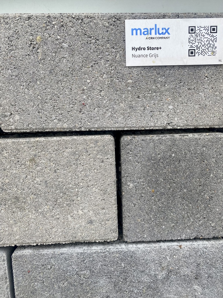 Waterdoorlatende klinker Hydro Store+ Nuance grijs 22/11/8