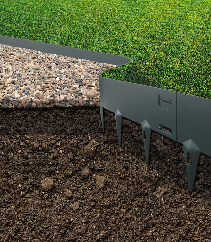 ECCO Core Edge flexibele afboording 1m / 10cm H - Zwart