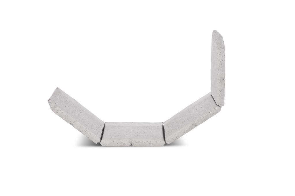 Borduur Wirtz PLY 1m/20/3-1,2 cm grijs - plooibaar - Af. per palet (96 st.)