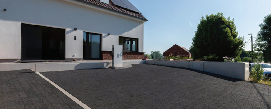 Waterdoorlatende klinker Lineair verband antraciet