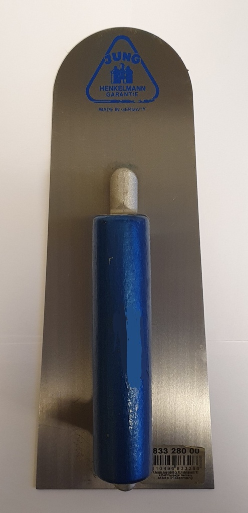 Plaktruweel blauw - belgisch rond - plakijzer