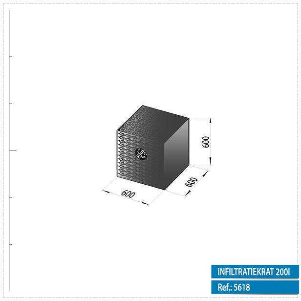 Infiltratiebekken 200 L pvc b