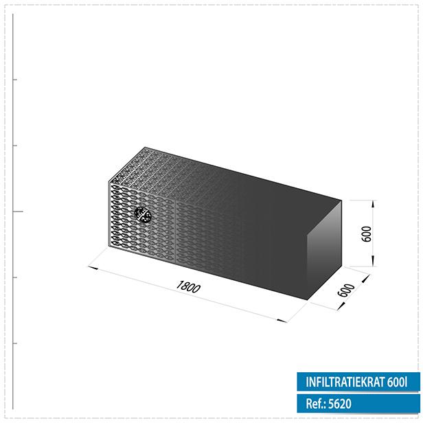 Infiltratiebekken 600 L pvc b