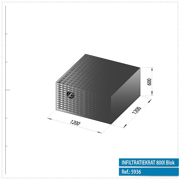 Infiltratiebekken 800 L pvc b