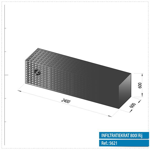 Infiltratiebekken 800 L pvc d