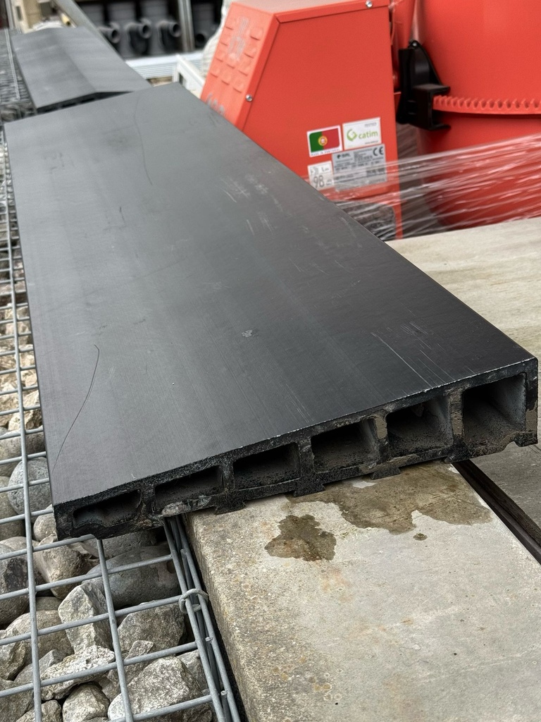 Eternit muurdeksel 36 cm 1,50m 1 KANT AFW.