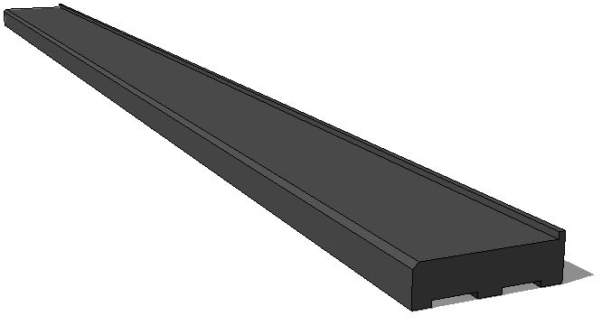 Eternit raamdorpel zwart -16,5cm