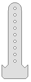 Ophanger recht model 170mm  - los