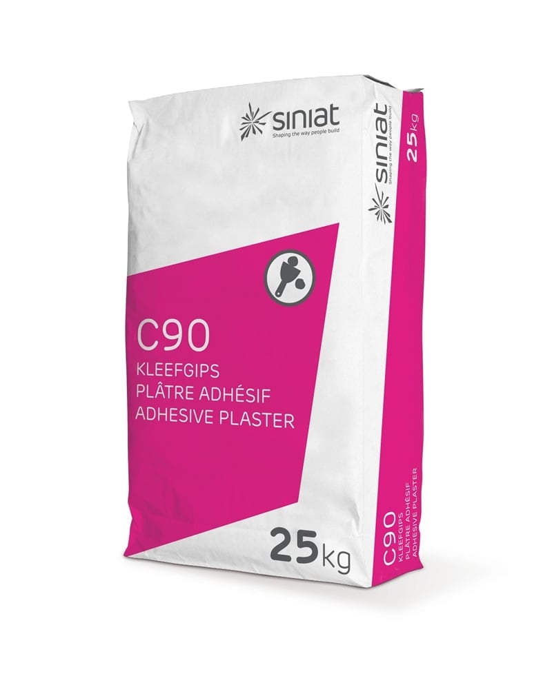 L plaaster  25 kg. kleefgips C90 Siniat