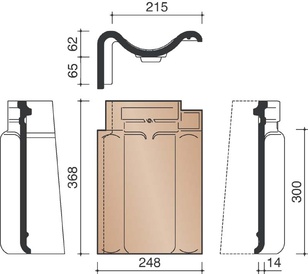 Gevelpan links 401 antraciet nr. 7080 12841051