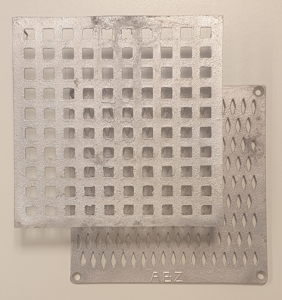 Aluminium luchtrooster 20x20 - vierkantjes