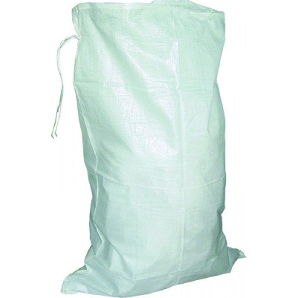 Geweven puinzak wit (jutezak) /per 100 st./pak