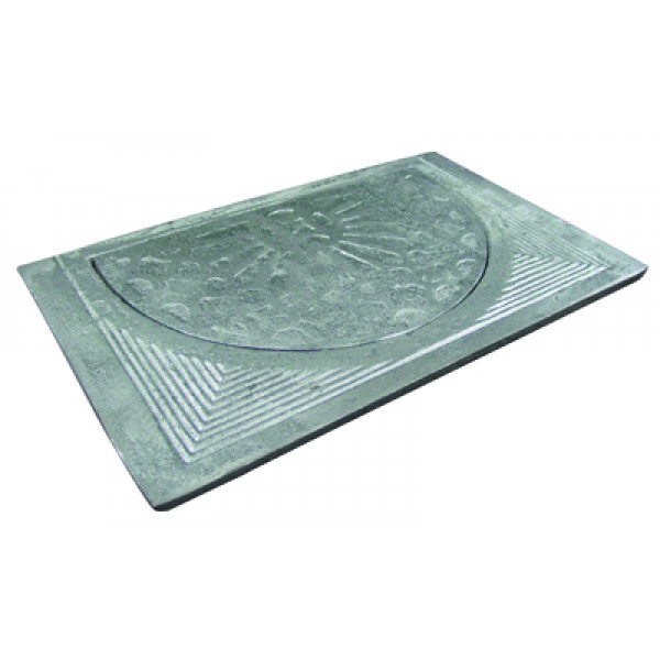 Aluminium halve maan 50x30 open - kelderdeksel