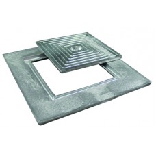 Aluminium putdeksel 70x70 dubbel 