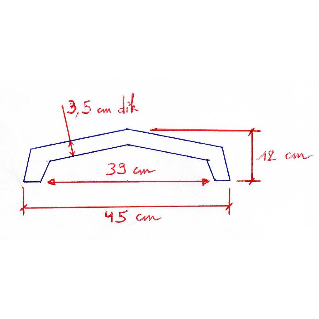 Muurdeksel 45 st/2 kant + slag
