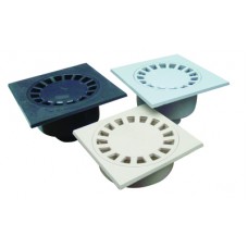 Pvc klokrooster 20x20 - licht grijs