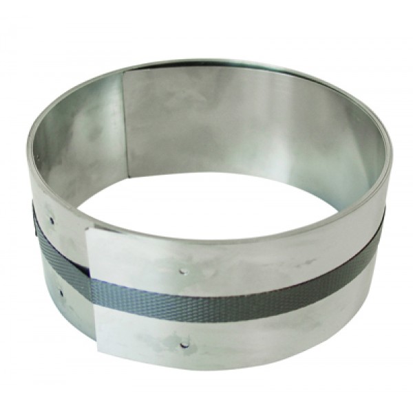 Chapperij op rol 2m x 6 cm inox