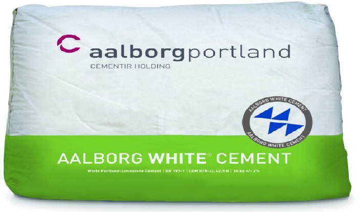 Witte cement CBR CEM II/A-LL 52,50R per zak 25 KG.