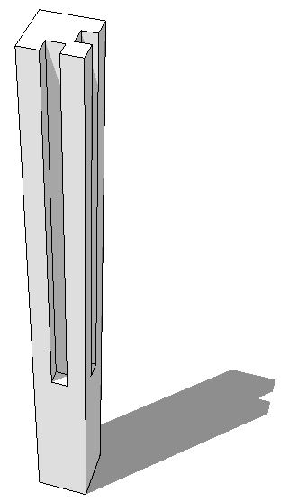 stijl (betonpaal) 77cm gleuf hoek