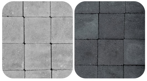 [4017B] Damme 15/15/6 cm ongetrommeld (rechte kanten) grijs * PROMO tot einde voorraad *