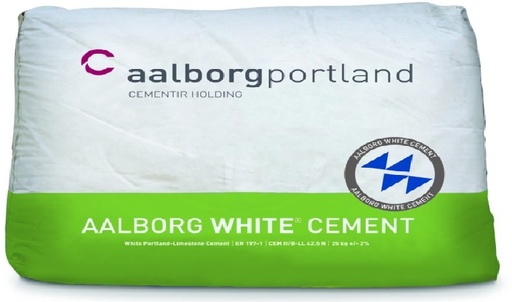 [2926] met witte cement - suppl. per 50kg
