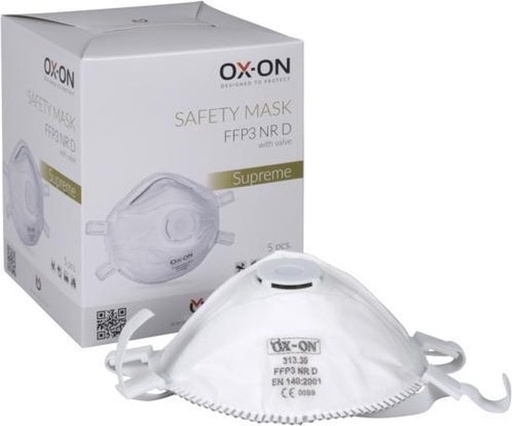 Fijnstofmasker FFP3 NR D Supreme OX-ON er doos van 5 stuks