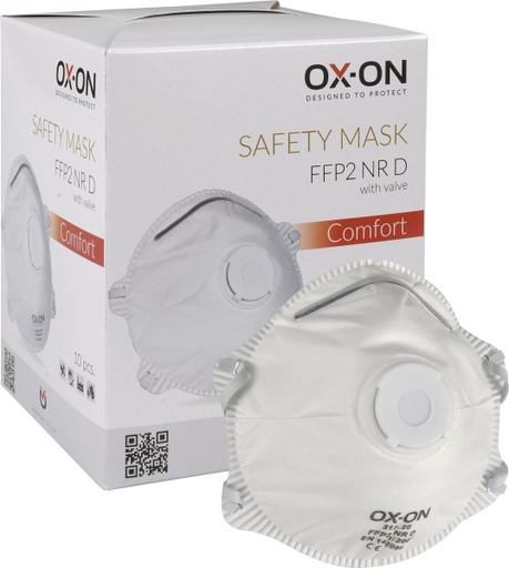 Fijnstofmasker FFP2 NR D Comfort OX-ON per doos van 10 stuks