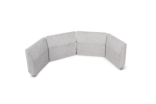 Borduur Wirtz PLY 1m/20/3-1,2 cm grijs - plooibaar - Af. per palet (96 st.)