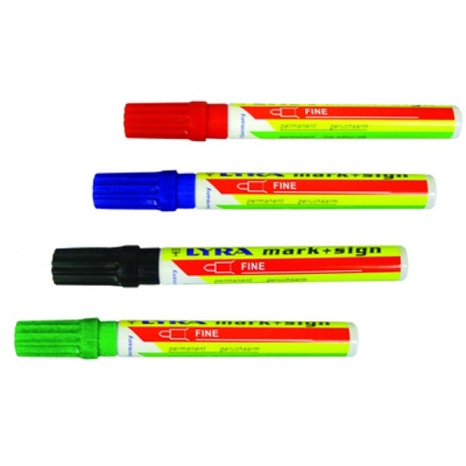 Alcoholstift mark+sign LYRA 111 rechte punt rood