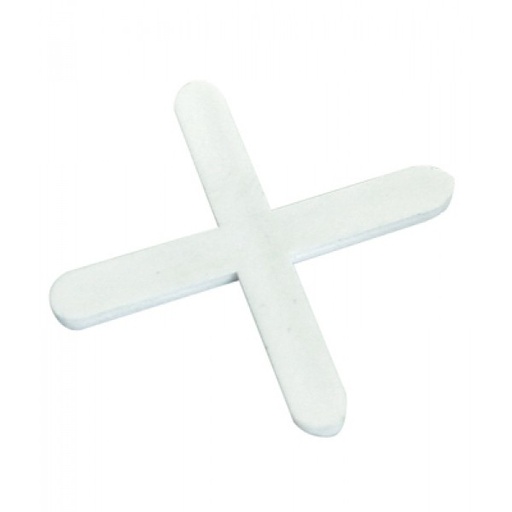 [29153] Faiencekruisjes  wit 2 of 3 mm plastiek