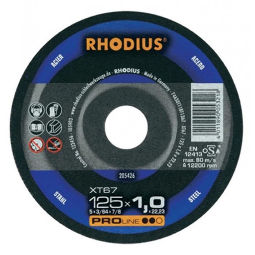 [30080A] Slijpschijf Rhodius dun 125 x 1,0 metaal