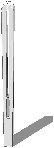 [2110] stijl (betonpaal) 1.00m draad