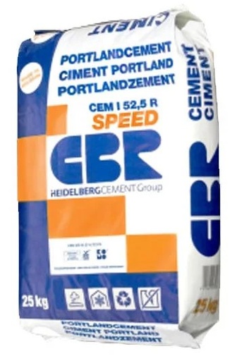 [6014] Cement P50 25 kg. CEM I 52,5 R CBR in pvc zak